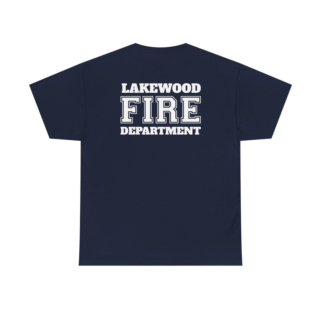 Personalized Fire Department T-Shirt — Maltese Cross Front &amp; Bold Back Print