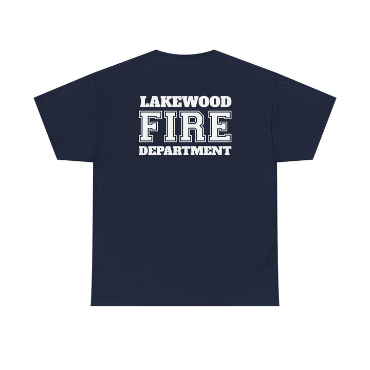Personalized Fire Department T-Shirt — Maltese Cross Front &amp; Bold Back Print
