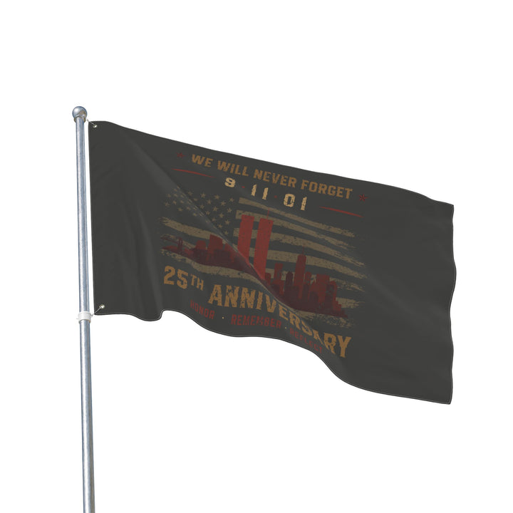 9/11 Memorial Flag - 25th Anniversary Double-Sided Tribute