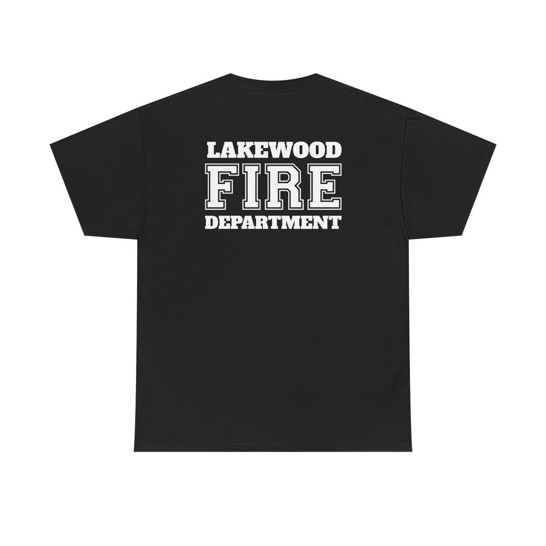 Personalized Fire Department T-Shirt — Maltese Cross Front &amp; Bold Back Print
