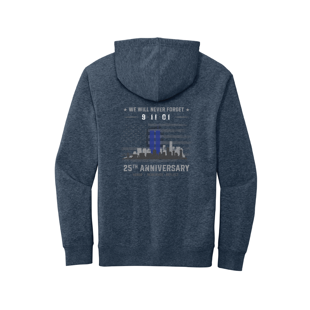 9/11 25th Anniversary Tribute Hoodie — "We Will Never Forget" Memorial Hoodie