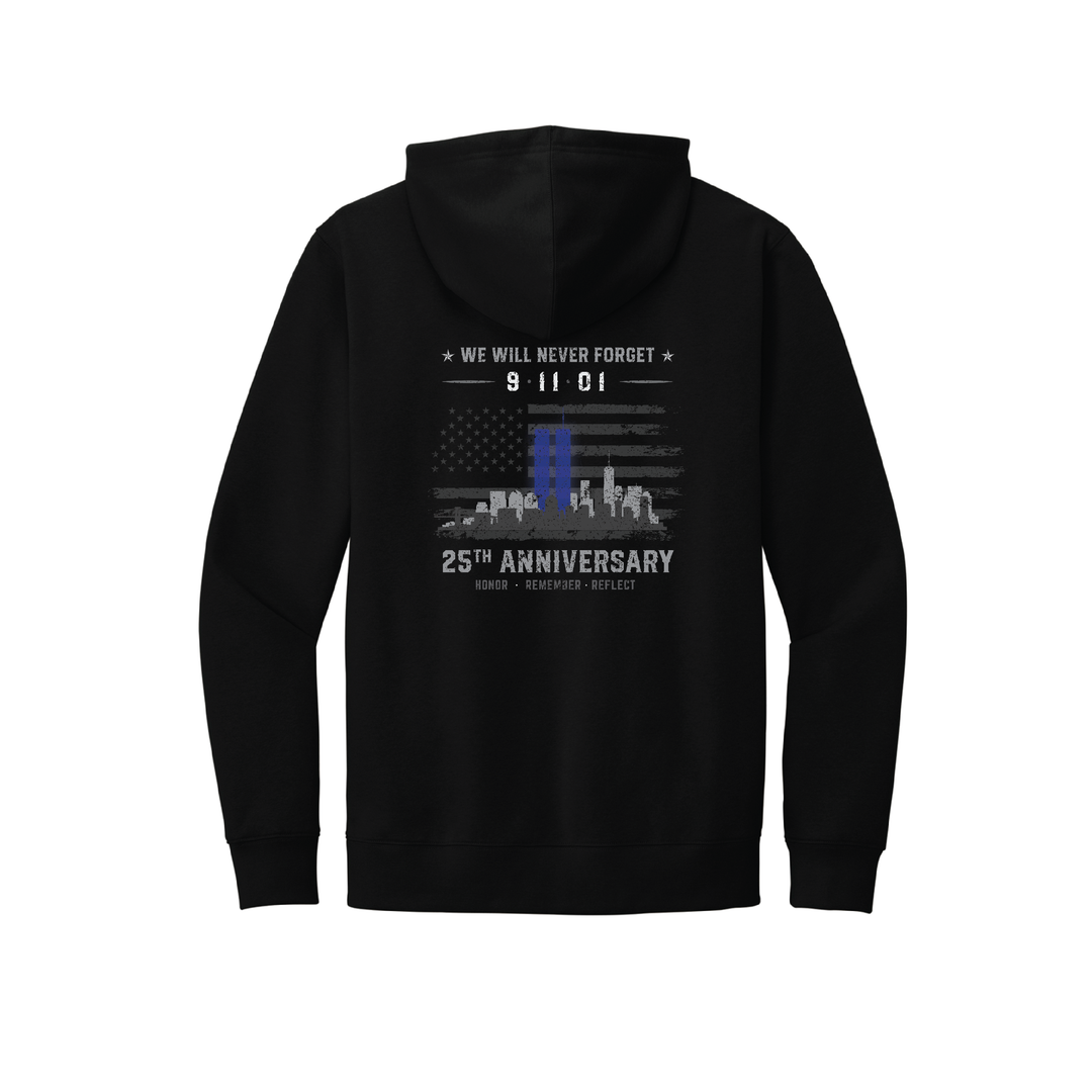 9/11 25th Anniversary Tribute Hoodie — "We Will Never Forget" Memorial Hoodie