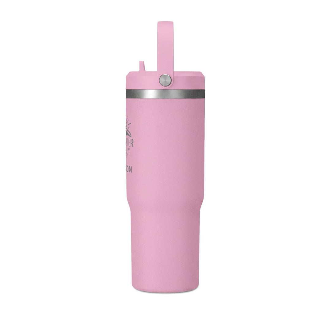 Personalized Firefighter Wife Tumbler - 32oz Insulated Travel Mug with Handle
