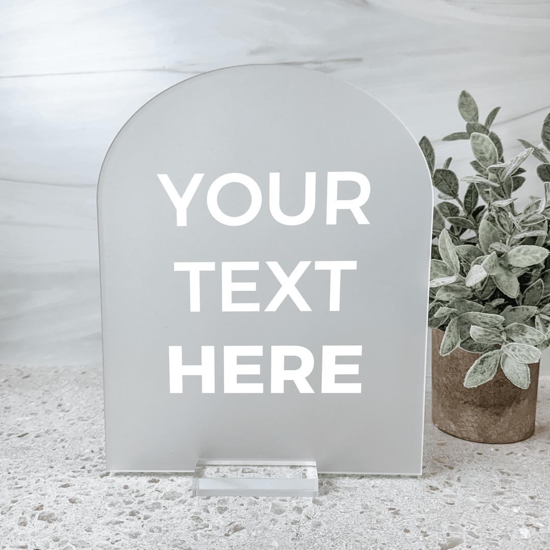 Custom Table Acrylic Sign | Event Display | Corporate Sign