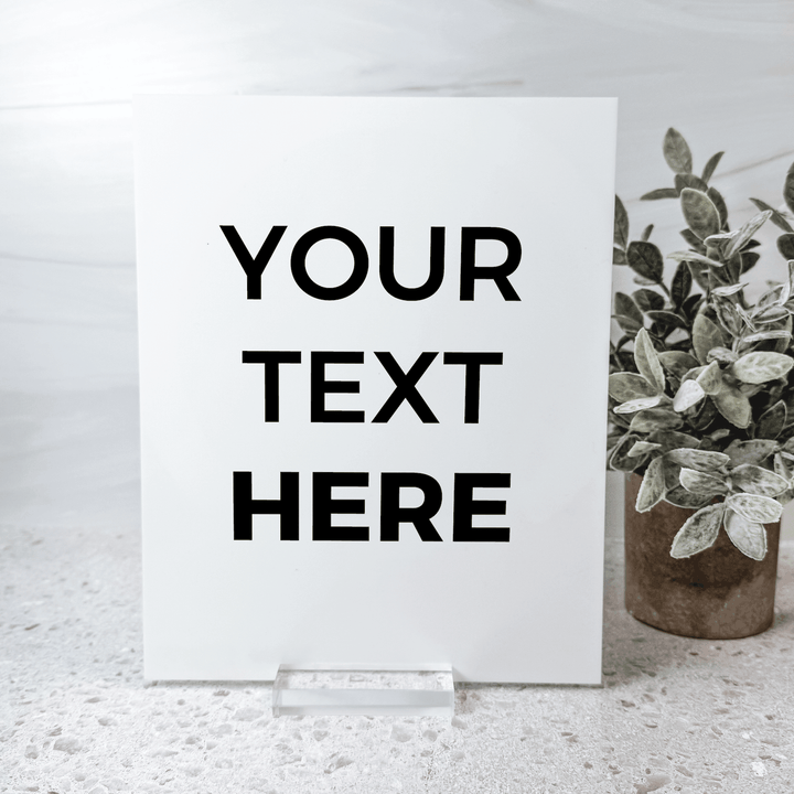 Custom Table Acrylic Sign | Event Display | Corporate Sign