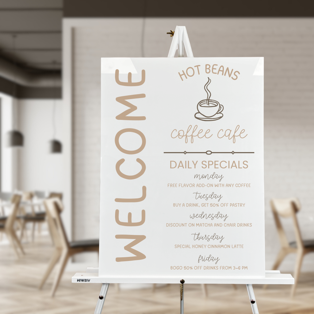 Large Custom Acrylic Sign | Business Logo, QR Code, Event & Corporate Display