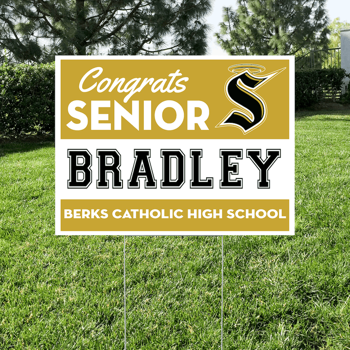 Class of 2027 Berks Catholic senior yard sign custom design option