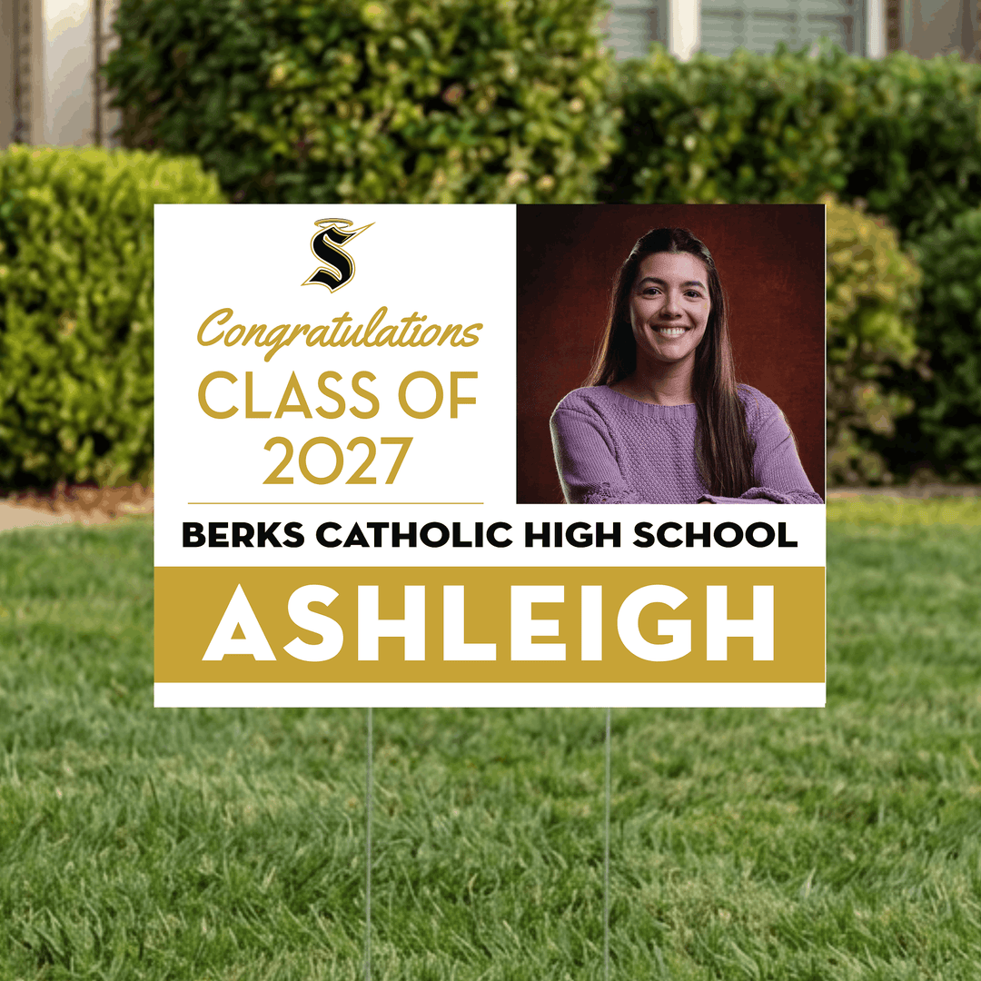 Class of 2027 Berks Catholic senior yard sign custom design option