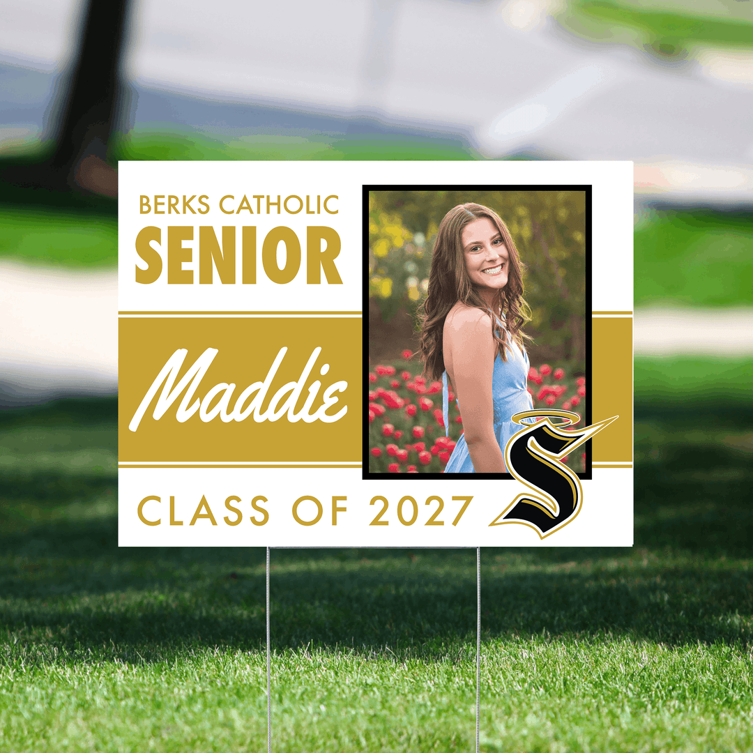 Class of 2027 Berks Catholic senior yard sign custom design option