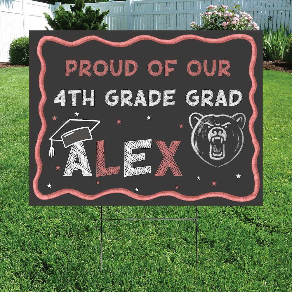 Chalkboard Grad Yard Sign