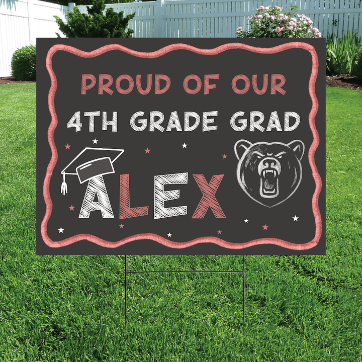Chalkboard Grad Yard Sign