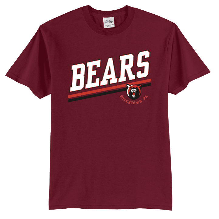 Boyertown Bears Varsity Stripe T-Shirt | School Spirit Tee