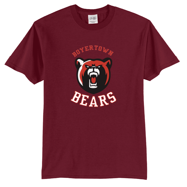 Boyertown Bears Script T-Shirt | Varsity Monogram Spirit Tee