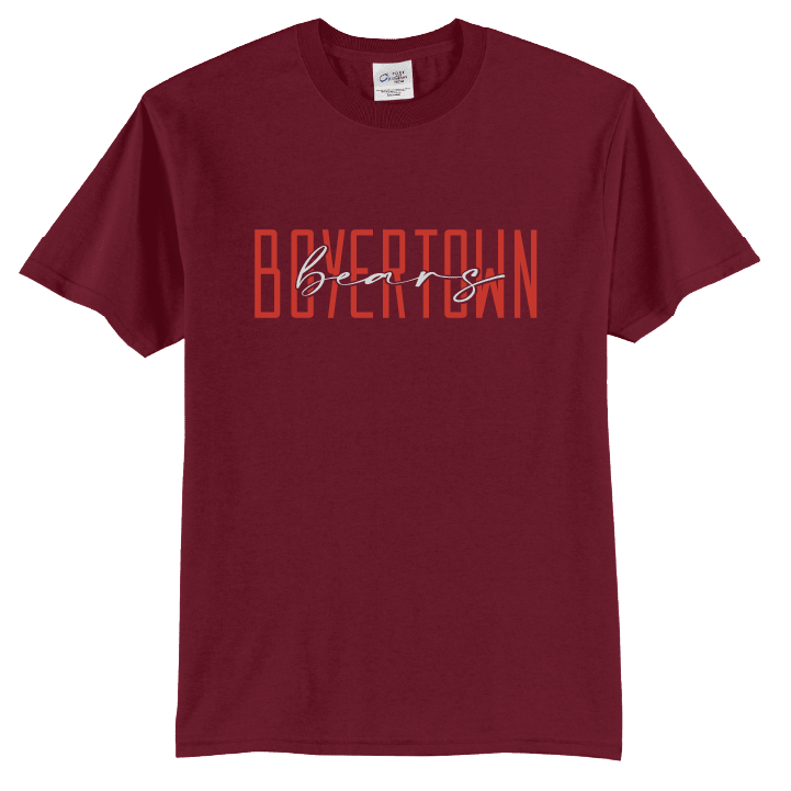 Boyertown Bears Tee | Modern Type School Spirit Shirt