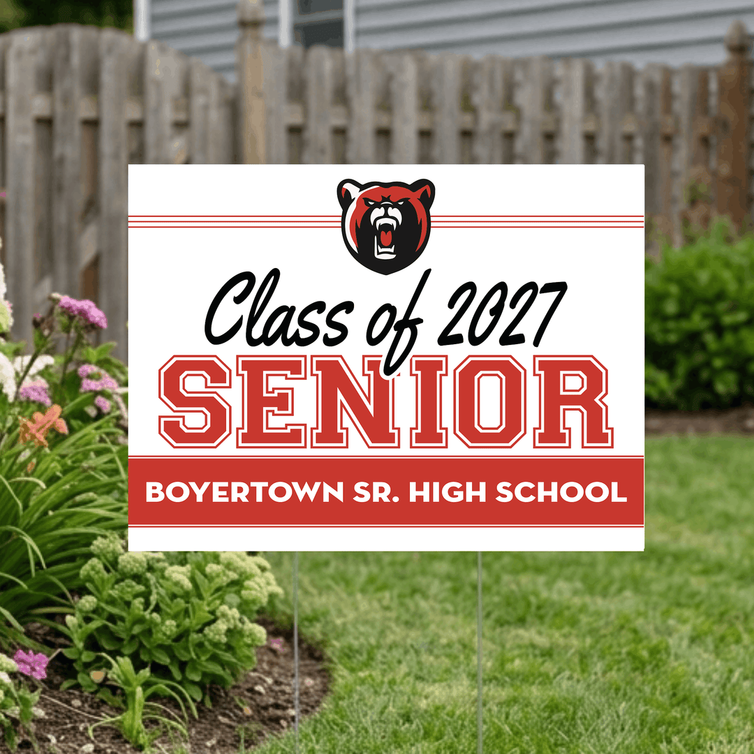 Boyertown senior yard sign