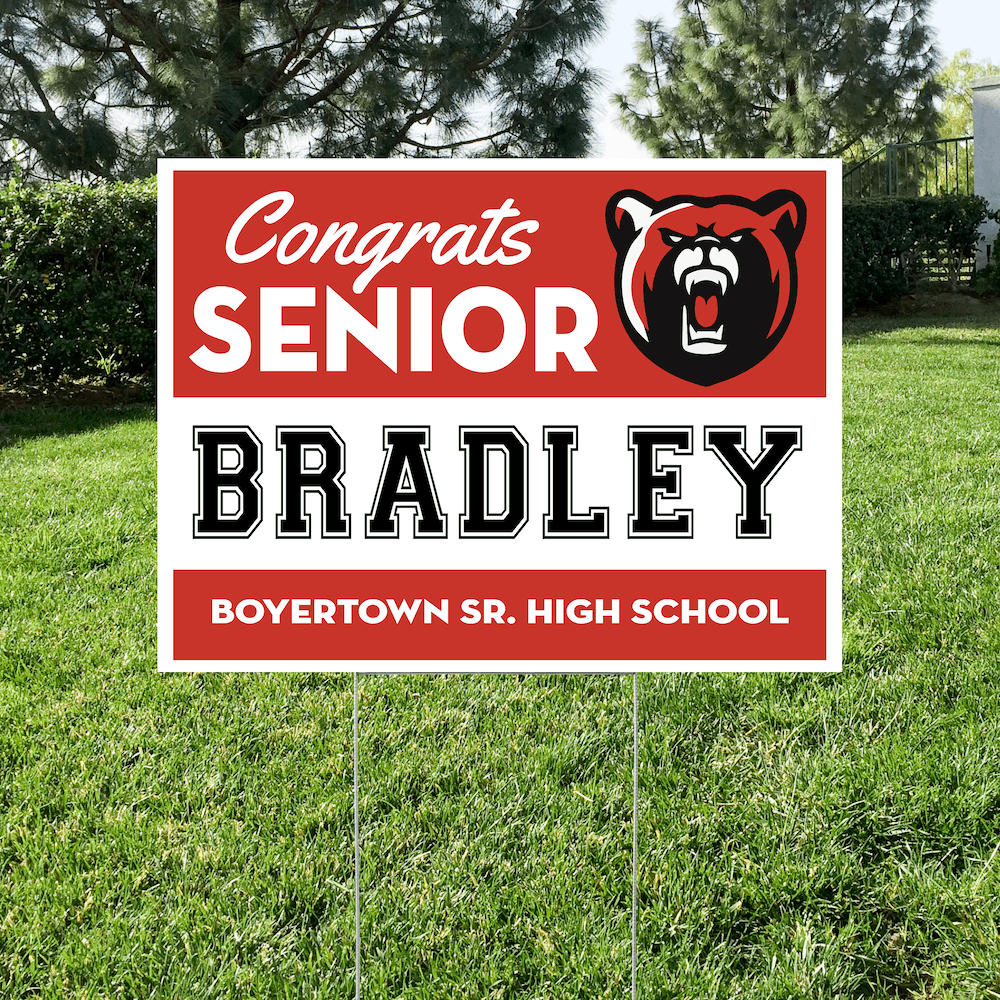 Boyertown senior yard sign