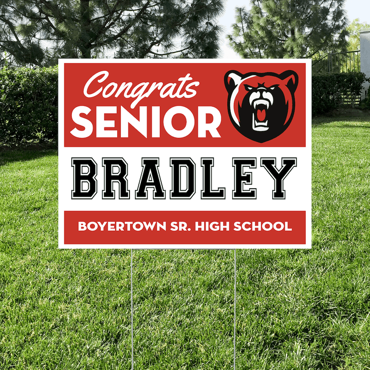Boyertown senior yard sign