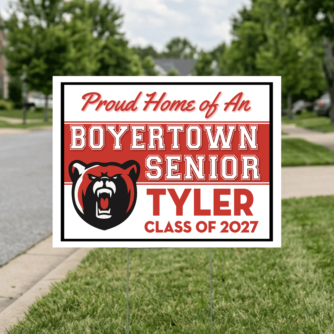 Boyertown senior yard sign