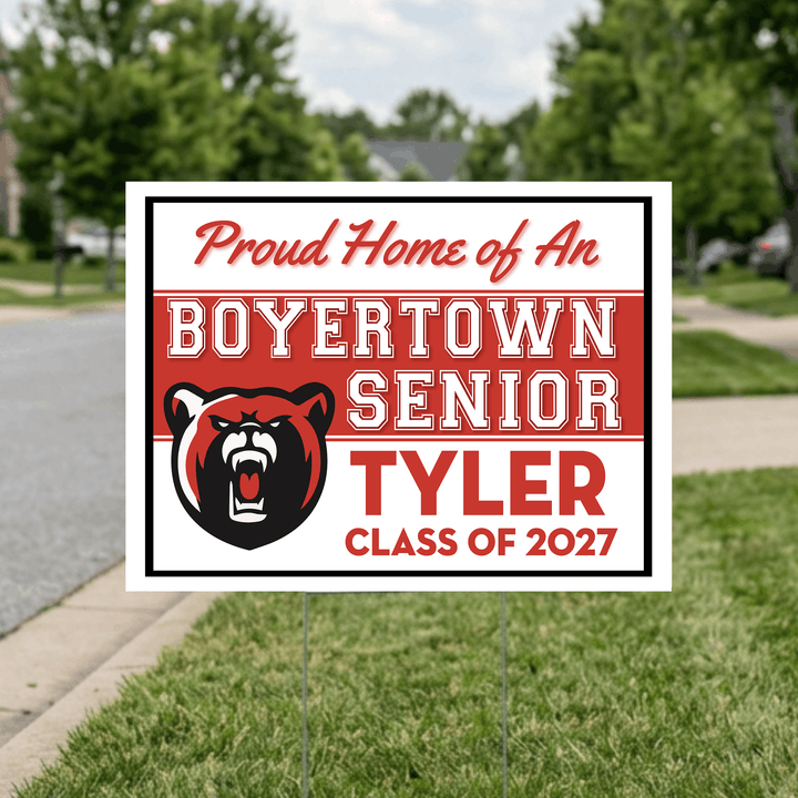 Boyertown senior yard sign