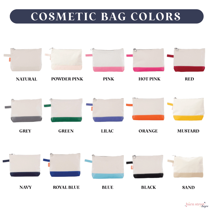 Personalized Tote and Cosmetic Bag Set