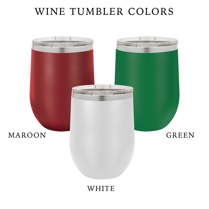 Christmas Laser Engraved Wine Tumbler