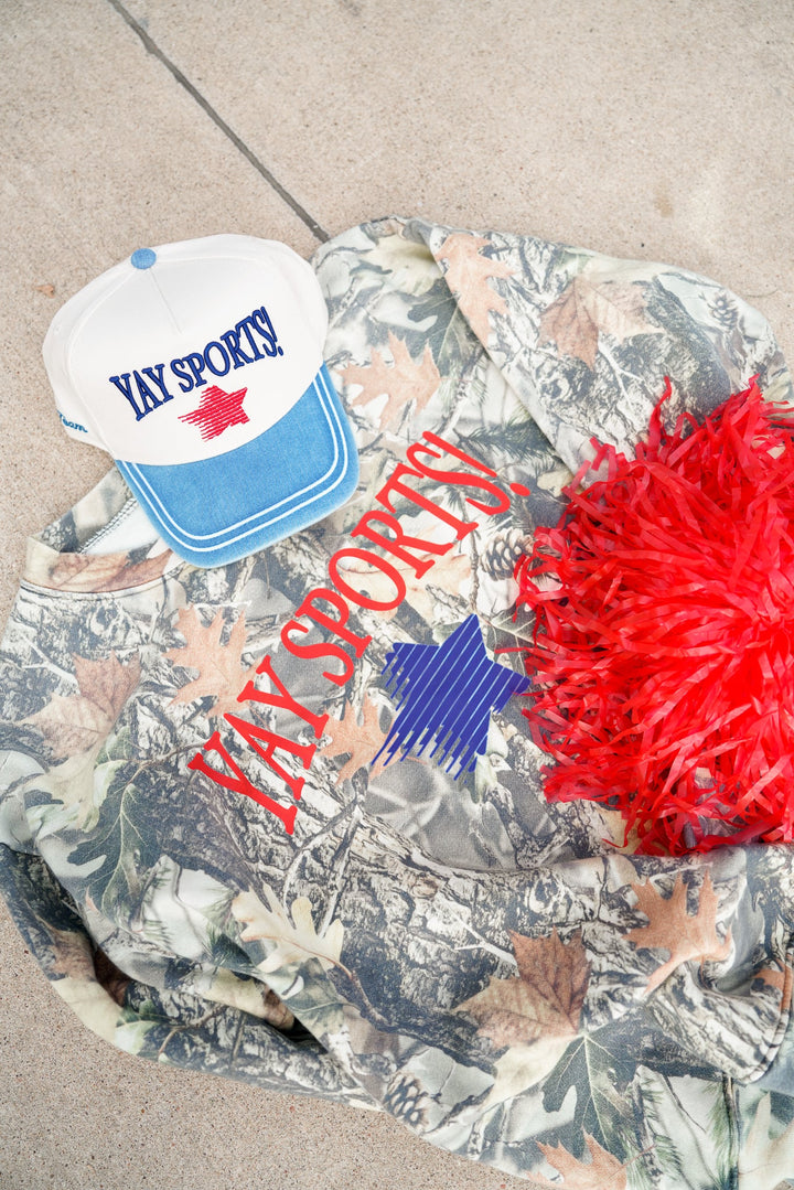 Yay Sports! - Denim Vintage Trucker Hat