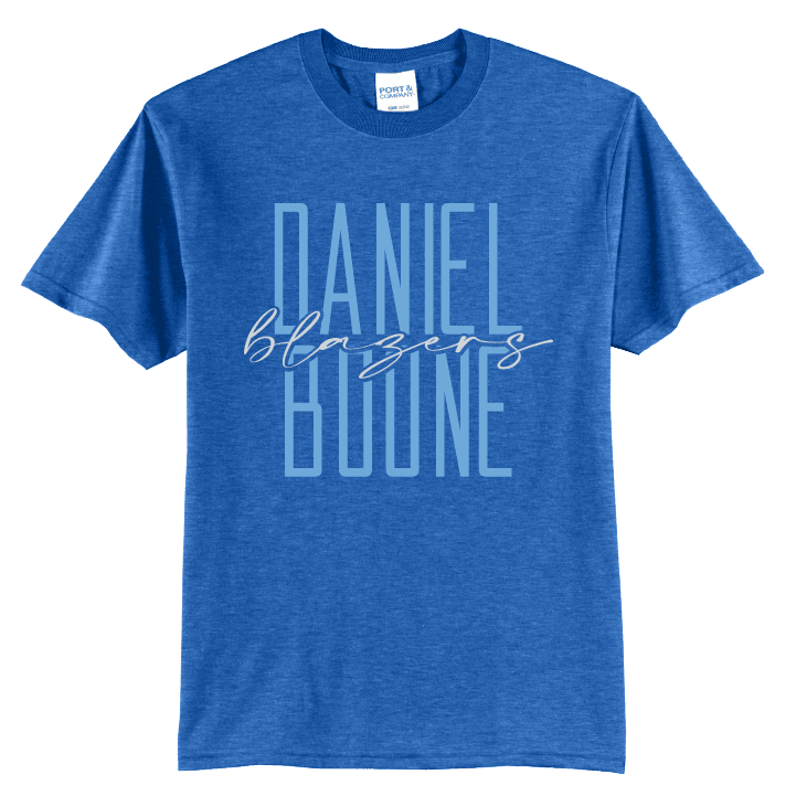 Daniel Boone Blazers Stacked Script T-Shirt | School Spirit Tee