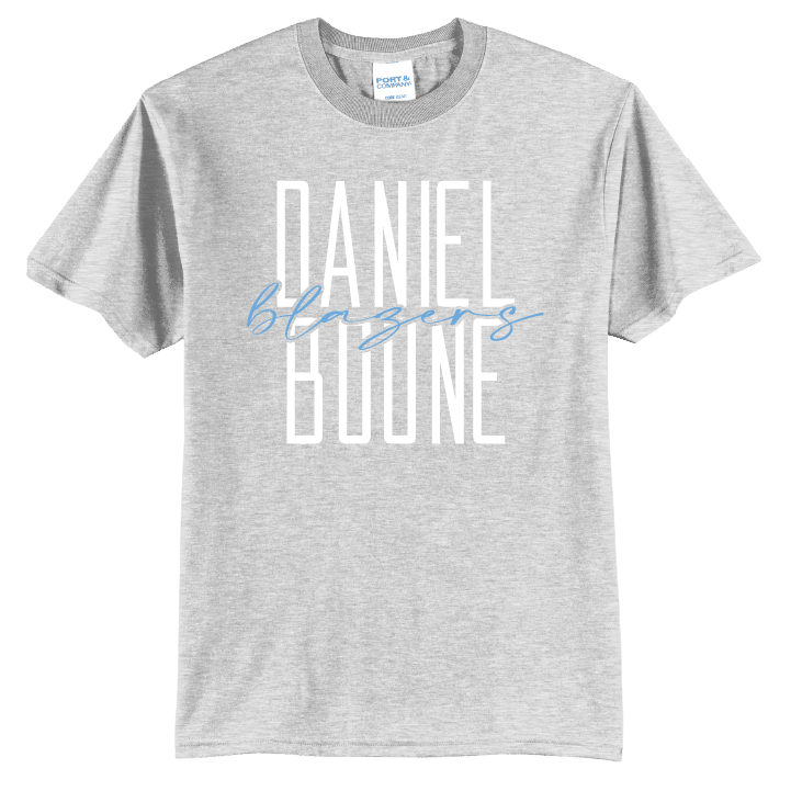 Daniel Boone Blazers Tee | Modern Stacked Type School Spirit Shirt