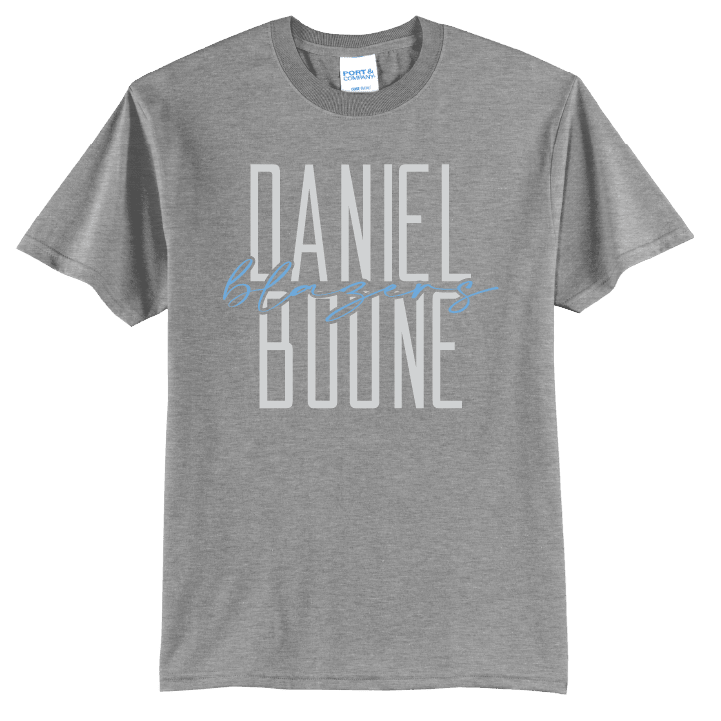 Daniel Boone Blazers Tee | Modern Stacked Type School Spirit Shirt