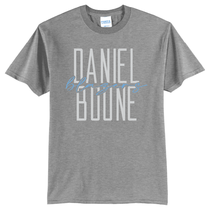 Daniel Boone Blazers Tee | Modern Stacked Type School Spirit Shirt
