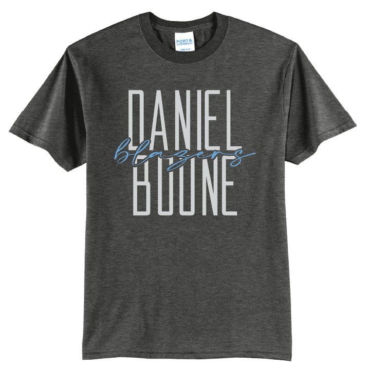 Daniel Boone Blazers Tee | Modern Stacked Type School Spirit Shirt