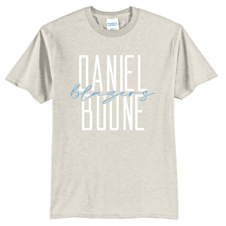 Daniel Boone Blazers Tee | Modern Stacked Type School Spirit Shirt