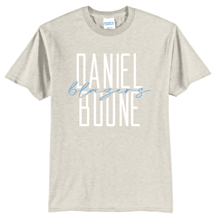 Daniel Boone Blazers Tee | Modern Stacked Type School Spirit Shirt