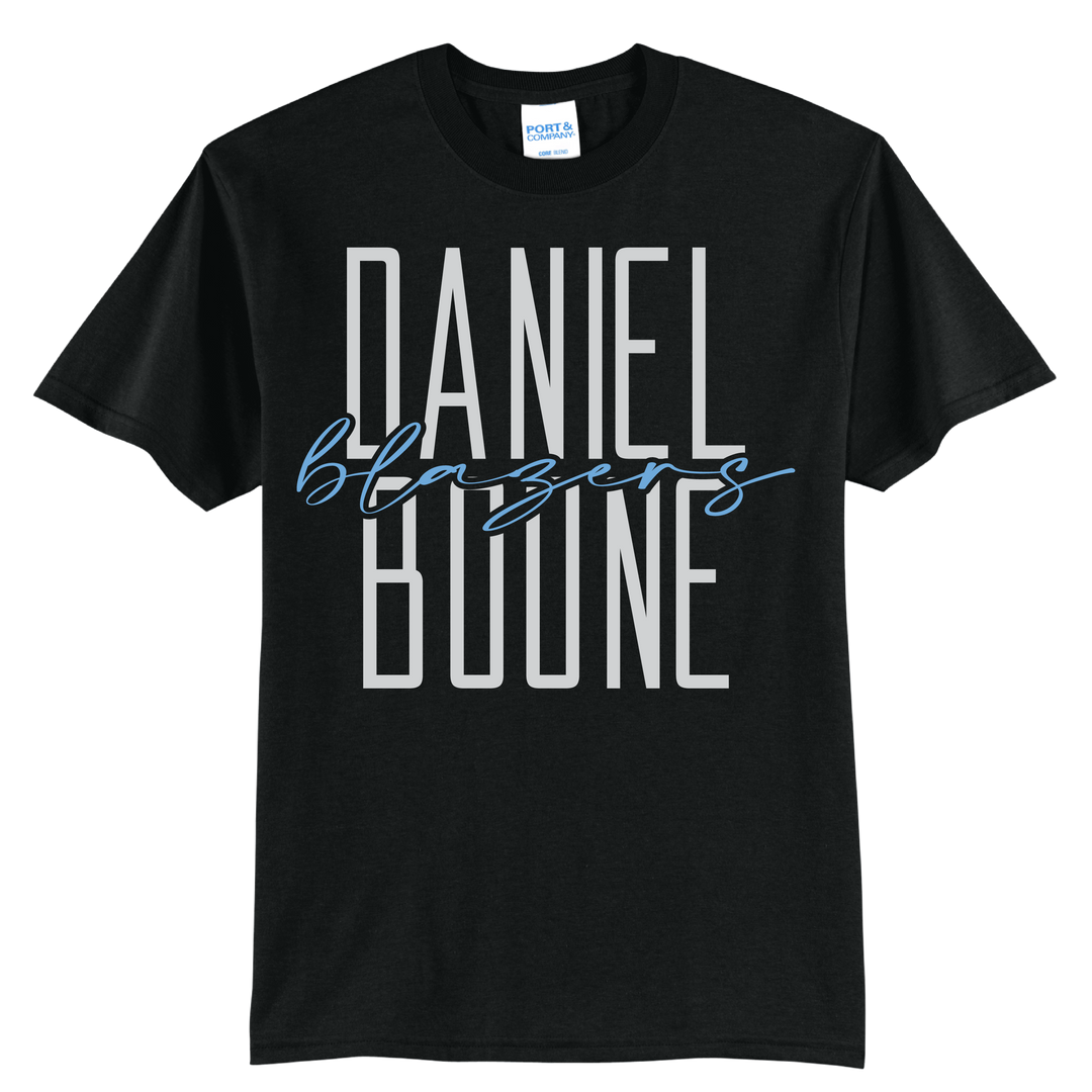 Daniel Boone Blazers Tee | Modern Stacked Type School Spirit Shirt