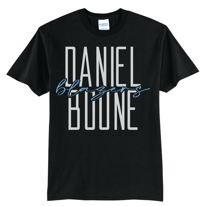 Daniel Boone Blazers Tee | Modern Stacked Type School Spirit Shirt