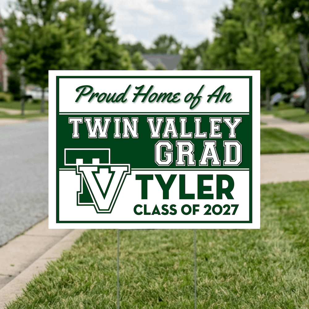 Class of 2027 Twin Valley Graduate Yard Signs