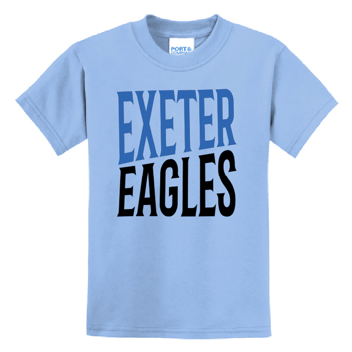Exeter Eagles Bold Block Youth T-Shirt | Two-Tone Spirit Tee