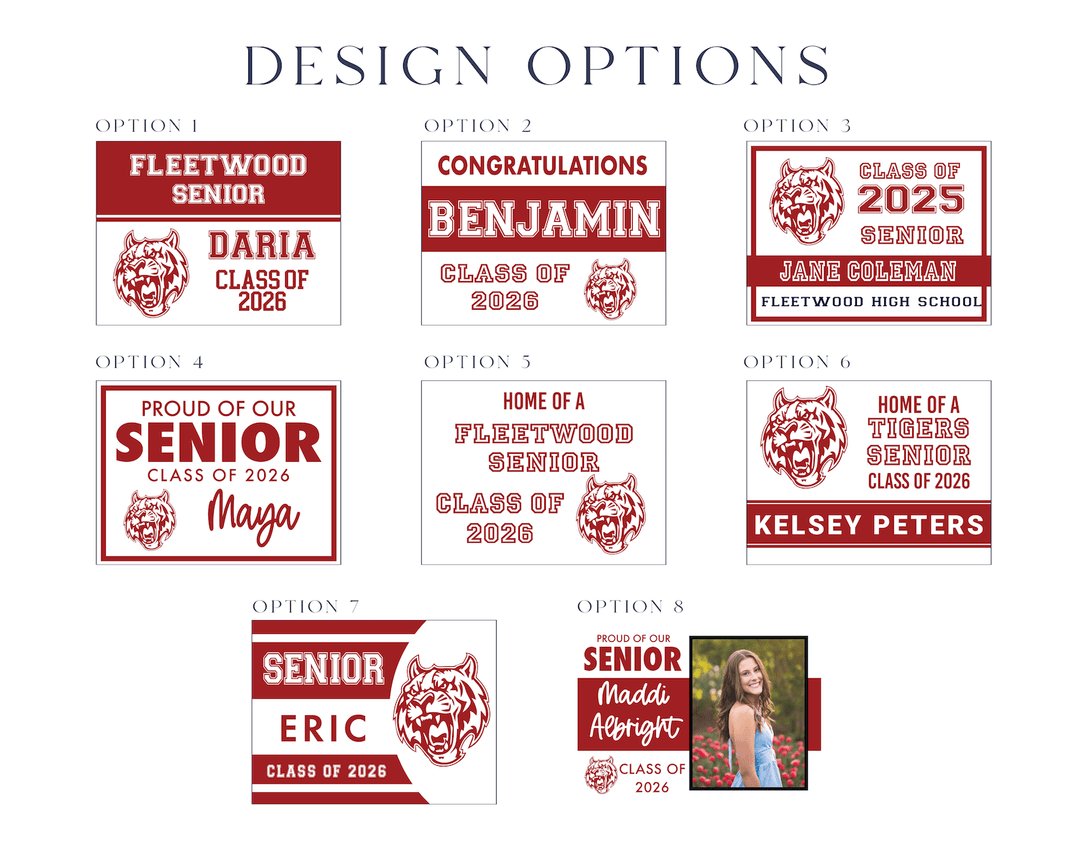 Class of 2026 Fleetwood Senior Yard Signs