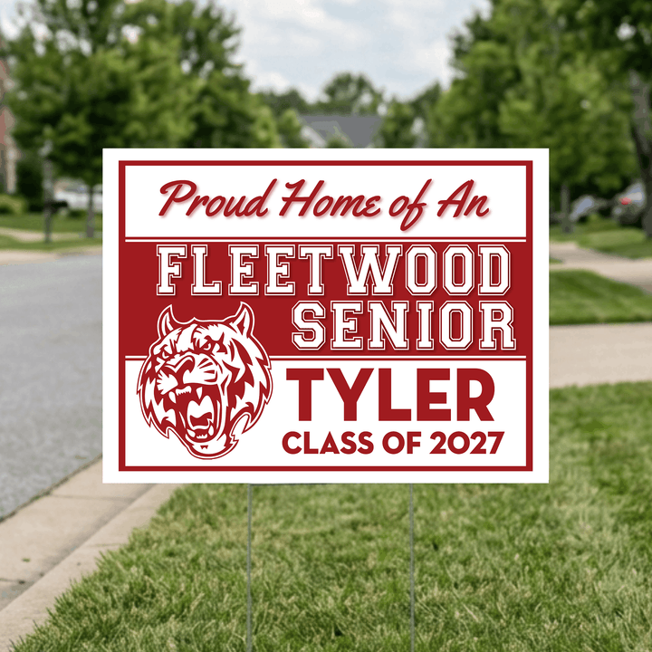Fleetwood senior yard sign