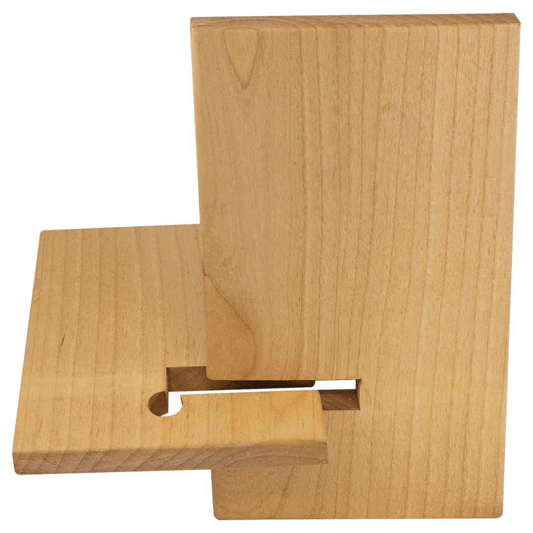Wood stand pieces slotted together