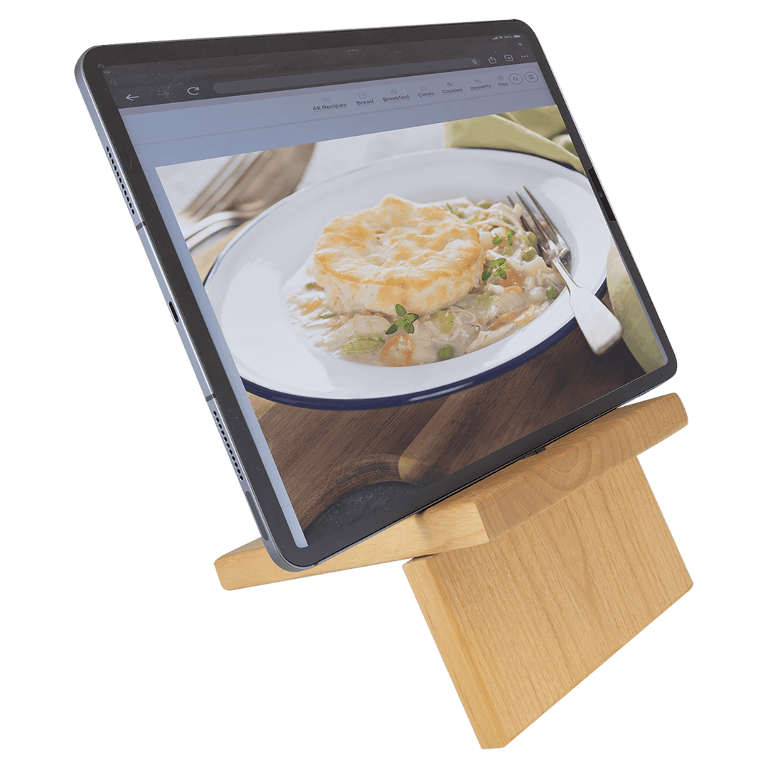 Tablet sideways on the large stand