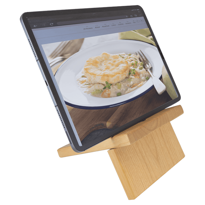 Tablet sideways on the large stand