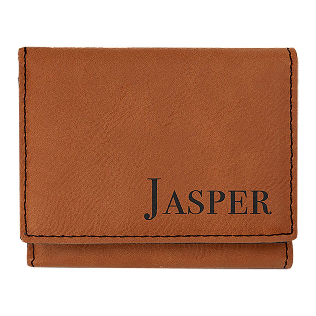 Rawhide 3" x 4" Laserable Leatherette Trifold Wallet