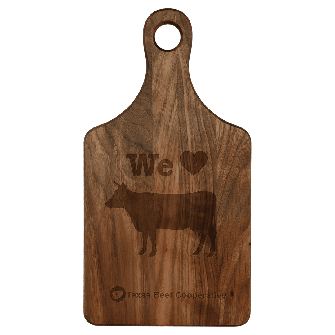 13 1/2" x 7" walnut paddle cutting board