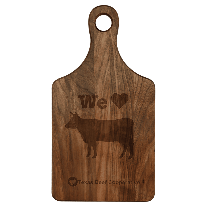 13 1/2" x 7" walnut paddle cutting board