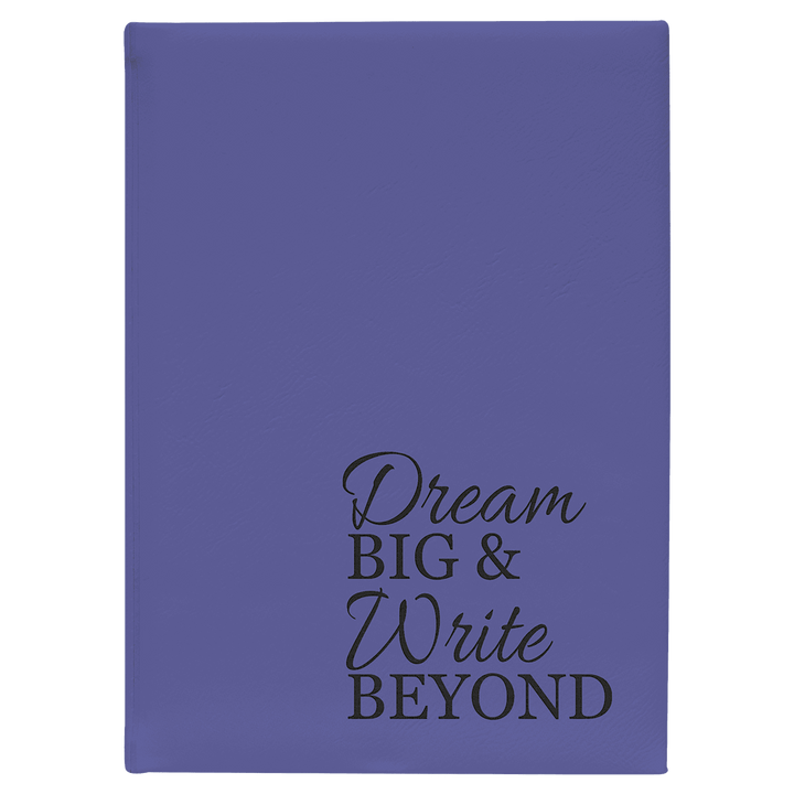 Purple 7" x 9 3/4" Laserable Leatherette Journal with Lined Notepad