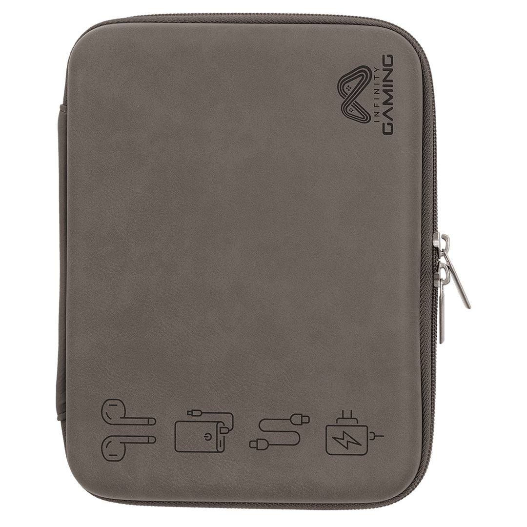 Leatherette cord case in Gray