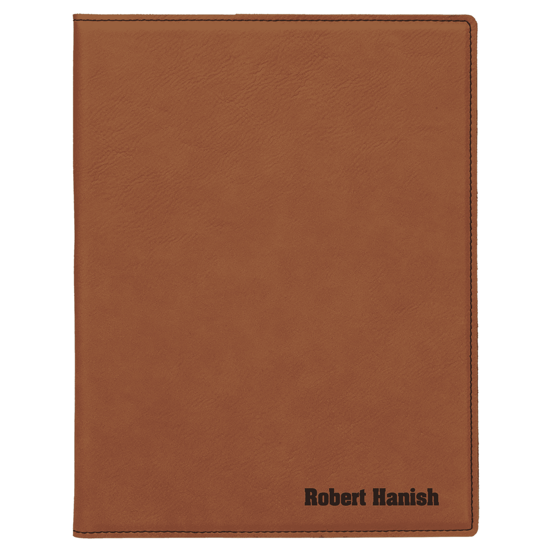 Rawhide 7" x 9" Laserable Leatherette Small Portfolio with Notepad