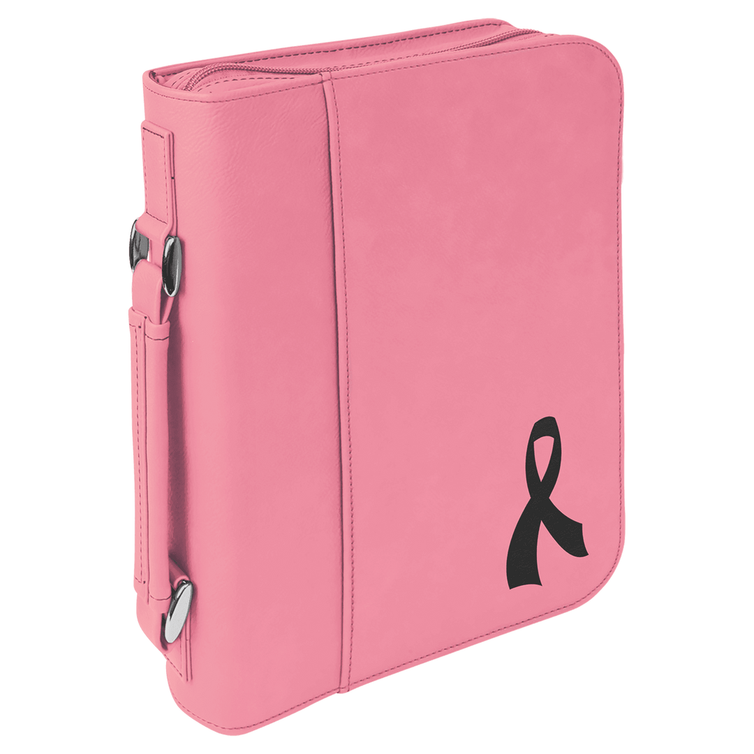 Personalized Leatherette Bible Cover in 7 1/2" x 10 3/4" / Pink