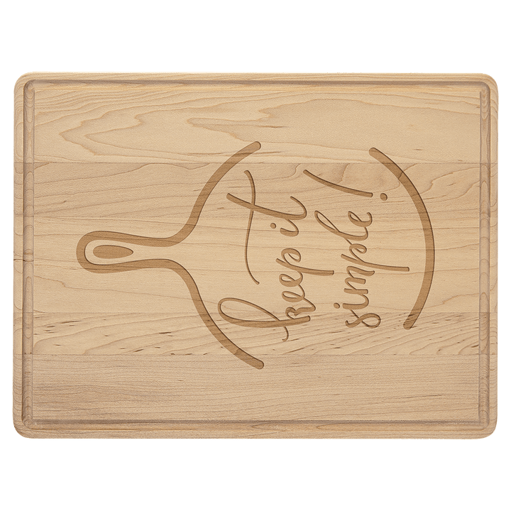 11 1/2" x 8 3/4" Maple Cutting Board with Drip Ring